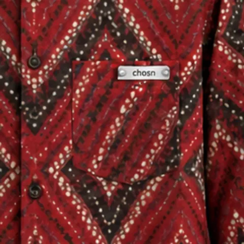 Crimson Echo Shirt print and pocket badge