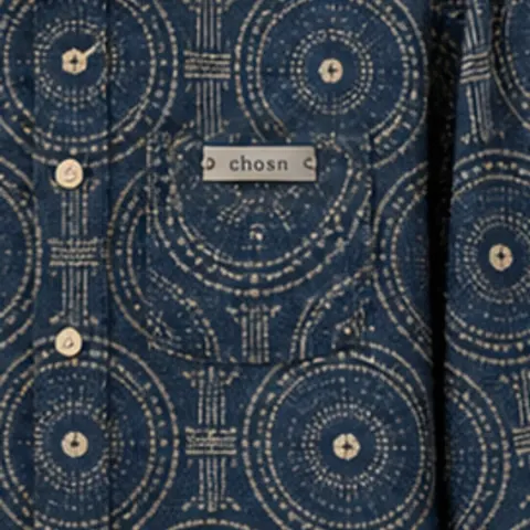 Indigo Rhythm Shirt print and pocket badge