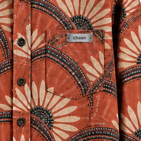 Terracotta Tide Shirt print and pocket badge